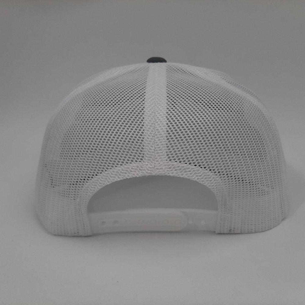 Mopar Flat Bill Mesh Snapback Hat Cap Gray & White Embroidered - Picture 4 of 4